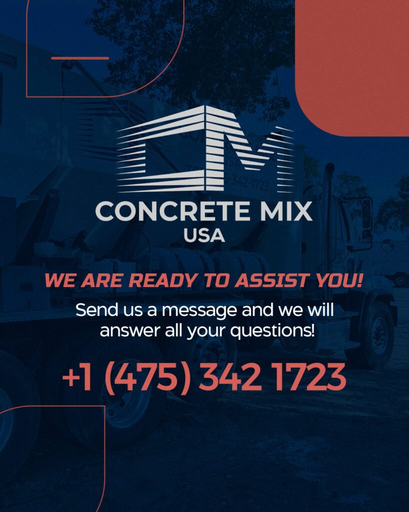 Message Banner with our number, call Concrete Mix